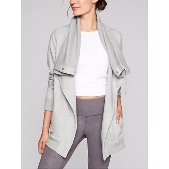 Athleta Grey Wrapper’s Delight Jacket Size Medium - Picture 1 of 16